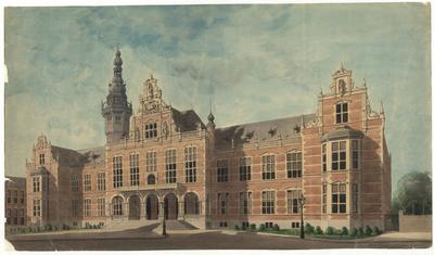 2652 Broerstraat : het nieuwe Academiegebouw / Herm. M.J. Missët, 1910