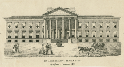 3760 Het Akademiegebouw te Groningen. ingewijd den 25 September 1850 : Academiegebouw 1850-1906 / Steend. v. J.H. v.d. ...