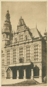 3822 Middengedeelte van het Academiegebouw, met toren / J.M. Luttge, 1909-1989