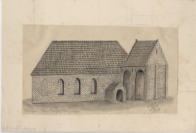 4903 Oost-Friesl. Klein Borsum aug. 1892 : Kerk in Oost-Friesland / A.C.J. Uden Masman, 1892