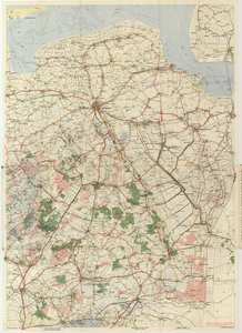 6411 Toeristenkaart Drenthe - Groningen voor wielrijders, wandelaars, kampeerders en voor ruiters : - / Kon. Ned. ...