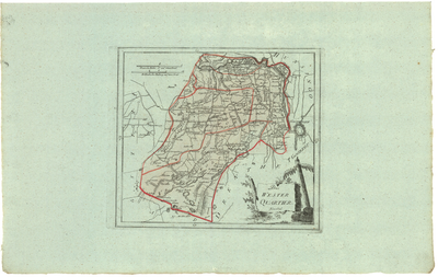 6863 Das Westerquartier Nro. 636 : Kaart van het Westerkwartier. Titel in cartouche, met schaalstokken en ...