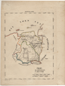 6979 Niederlande. Prov. 16. Groningen 17. Drenthe : Twee schaalstokken en gradenverdeling in de rand / O. Hermann, ...