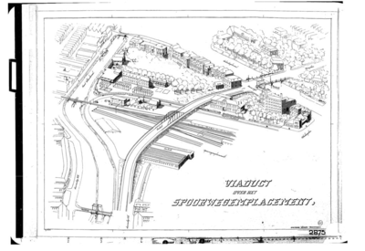 65 Viaduct over het spoorwegemplacement : - / E.J. Blink (Tekenaar/Ontwerper), 1955