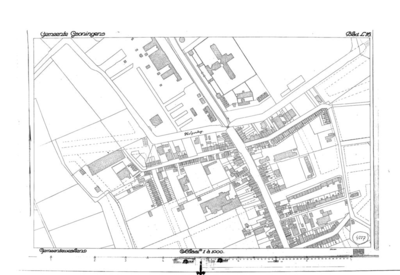 4227 Gemeente Groningen, topografische kaart, omgeving Hereweg-Helperdiep : - , 1924