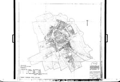 5300 Woningen naar het aantal vertrekken, verspreiding van de woningen, gem Groningen : - , 1950