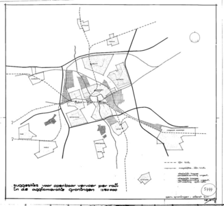 5444 Suggesties voor openbaar vervoer per rail in de agglomeratie Groningen : - , 1968