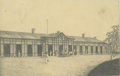 2783 Groningen : Prent van het oude station : Stationsplein, 1885-1893