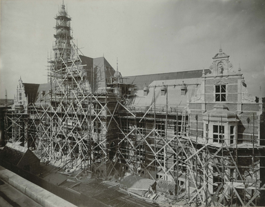 18302 Groningen : Broerstraat 5 : het nieuwe academiegebouw in aanbouw / Kramer, P.B., 1908
