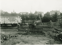 24641 Groningen : Stationsplein : spoorwegemplacement : gezien naar het noorden, 1930