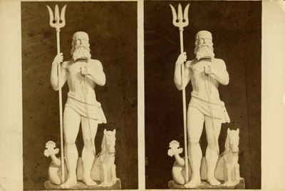 41 Vismarkt : Korenbeurs : beeld van Neptunus, ca 1865