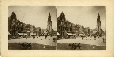 48 Grote Markt noordzijde : gezien naar het oosten, ca 1900
