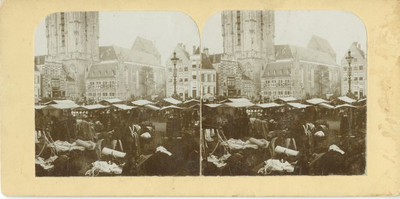 122 Grote Markt : marktdag, ca 1900