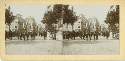 123 Herestraat : gezien naar het noorden, ca 1900