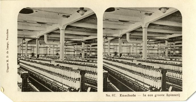 169 No. 87.Enschede : in een groote spinnerij, 1911