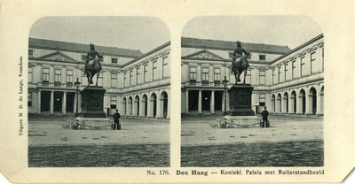 183 No. 176. Den Haag : koninkl. paleis met ruiterstandbeeld, 1911