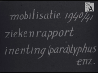 AV13422 Mobilisatie, ziekentransport, inenting (para)typhus enz / H. Aling, 1940-1945
