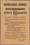 21 Bekendmaking inzake uitgifte noodkaarten 2e serie, 1944-10-01