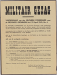 25 Verordening van den Militairen Commissaris voor de provincie Groningen d.d. 23 April 1945, No. 4., 1945-04-23