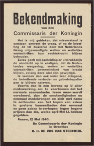 74 Bekendmaking van den Commissaris der Koningin, 1940-05-12