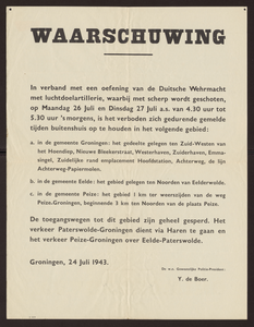 236 Waarschuwing, 1943-07-24