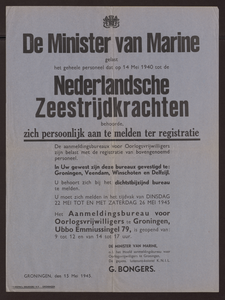 319 De Minister van Marine, 1945-05-15