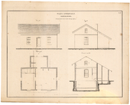 212.48 No. 48. Staats - Spoorwegen. Wachters woning. (In lage terreinen moet de kelder achterwege blijven) : Voor- en ...