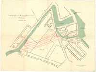 475 Verbindingskanaal Hoendiep- Westerhavensluis. Situatie : Plattegrond van de Westerhaven en omgeving, gemaakt t.b.v. ...