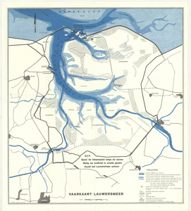 758 Vaarkaart Lauwersmeer : Kaart van het Lauwersmeer met toelichting, 1970-1975