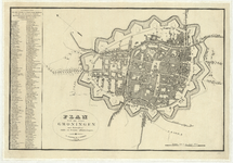 937.2 Plan van de stad Groningen met derzelver oude en nieuwe afwateringen : Plattegrond van Groningen met: Aanwijzing ...
