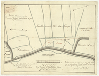 1460 Situatie teekening van den Provincialen zeedijk & kwelderlanden bij het dorp Vierhuizen : Met ingetekend twee ...