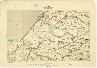 1894.1 No. 61 Zoutkamp : Kaart waarop de edele heerden in de grietenijen Oldehove en Saaksum door B.W. Siemens met een ...