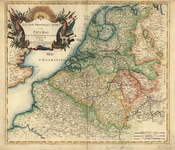 1927 Les XVII provinces dites les Pays-Bas où l'on distingue exactement la succession de Charles VI : Kaart van de Lage ...