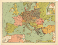2006 Het schaakbord van Europa : Kaart van Europa met aanduiding van de grenzen in 1914, 1939 e.a. Met drie ...