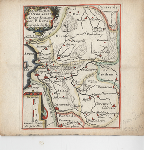 2324.4 Seigneurie D'Over-Issel ou Trans-Isalane : Kaart van Drenthe en Overijssel / par P. Duval, geographe du roy, 1672-1679