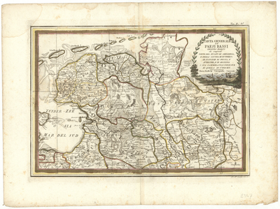 2347 Carta generale de' Paesi Bassi : secondo foglio che comprende parte del ducato di Gheldria, el della contea di ...