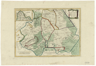 2354 Die Landschaft Drenthe nro. 632 : Kaart van de provincie Drenthe met op inzetkaartje de noordelijke punt van de ...