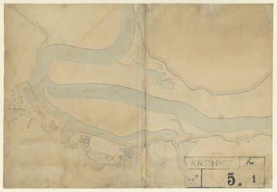 2750 Rivier van de Velge no. 19 : Situatie van een riviertak van de Eems (Alte Ems bij Vellage?), 1800-1814