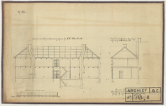 3222.6 14e blad : Doorsnede cipierswoning bij een nieuw te bouwen huis van arrest te Winschoten, 1846