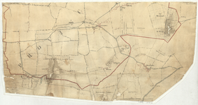 3475.2 Zuidelijk deel van de kaart van het Termunter Zijlvest met aanduiding van de wegen en kanalen. Molens en het ...
