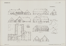 3966.20 Bathmen (Ov.) Bathmen, boerderij De Pothaar , Loo 91 (1:200) : Gevels in opstand, doorsnede, plattegrond en ...