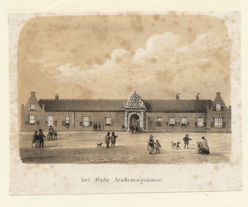 10145 Het oude Academiegebouw : Academiegebouw 1614-1850 / C.C.A. Last ; steendr. v. P. Blommers te 's Hage, 1614-1850