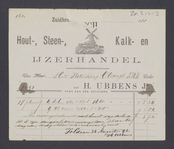 Z12-3 H. Ubbens te Midden-Groningen (Zuidbroek), 1892