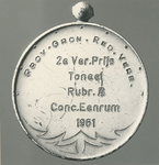 10429 Medaille achterzijde: - , 1961