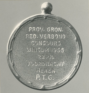 10361 Medaille: (van) P.T.G., 1955