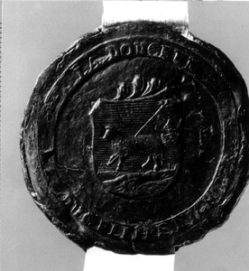 989 Zegel: Lucas Johannes Spandaw du Cellieé provisioneel richter der fortresse Delfzijl, 1800 april 9