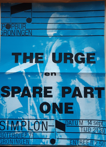 10177 Simplon : Groepenpresentatie Popburo Groningen : aankondiging optreden The Urge en Spare Part One