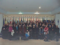 83 Excursie naar Europees Parlement; groepsfoto