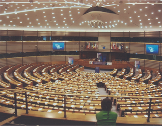 84 Excursie naar Europees Parlement; vergaderzaal