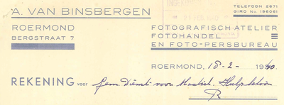 187 Binsbergen, A. van, 1940